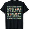 Официальная футболка Run DMC с цветочным синим логотипом