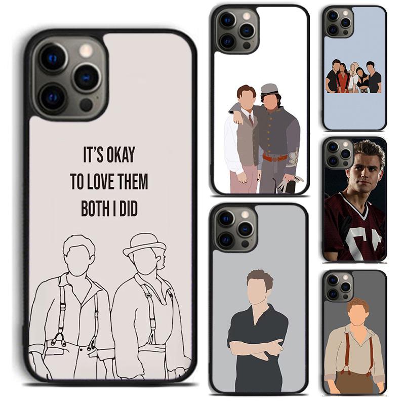Damon Salvatore Stefan Phone Case Back Cover for IPhone 18 17 Air 16 15 14 13 11 12 Pro Max Plus Fundas Coque