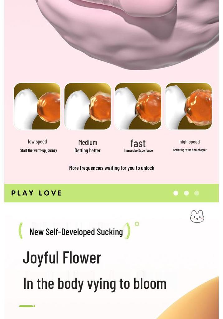 Вибратор Play Love Little Monster - Мощное всасывание и Сильная вибрация, Игрушка для женской мастурбации, Вставляемое яйцо для взрослых