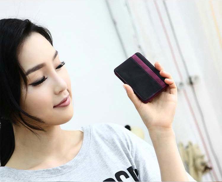 Creative Flip Wallet - Magic PU Card Holder & Coin Purse, Korean Style