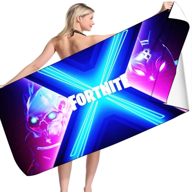Полотенца для пляжа Fortnite Микрофибра Банное полотенце Мальчики Девочки Нежное Носимое Мультяшное Пляжное Банное Спа Халат Стирка Одежды Быстросохнущее
