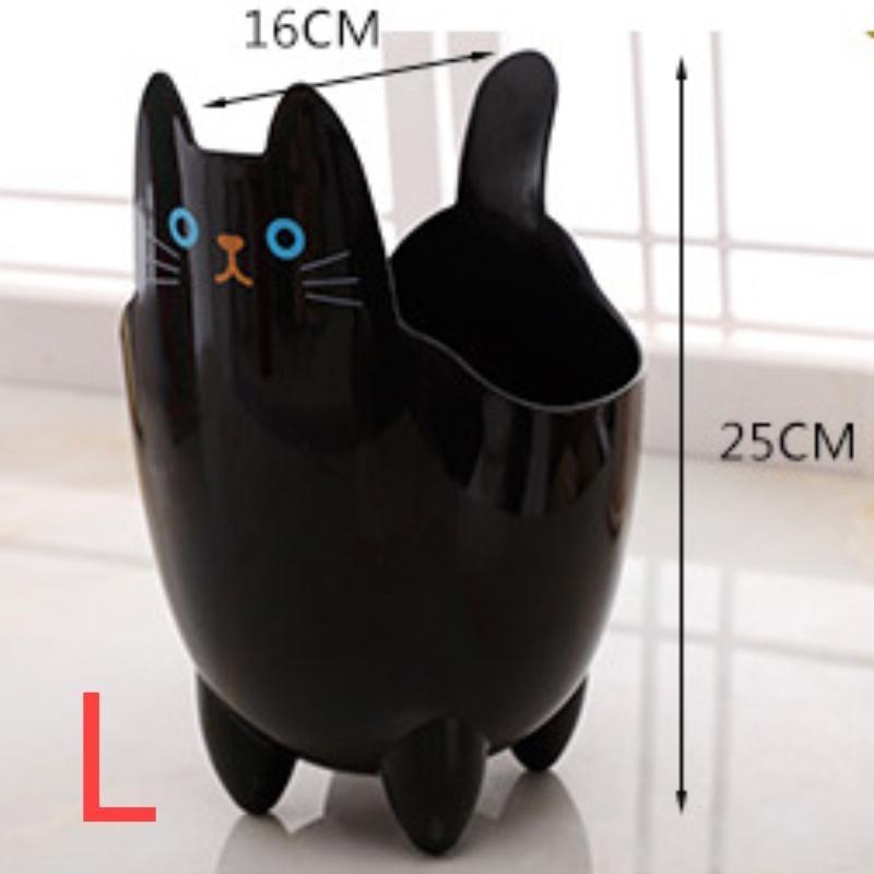 Household Storage Bucket Desktop Trash Can Without Cover Cat Shape Large Capacity Garbage Storage Pen Holder Living Room Bedroom