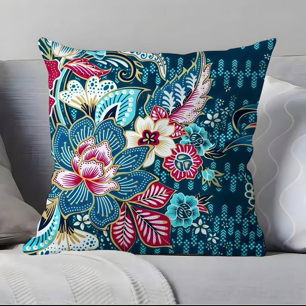 Badik I-I-Indonesia B-B-B-Batik Design Pillow Case Pillowcase Soft Skin Friendly & Comfortable With A Hidden Zipper