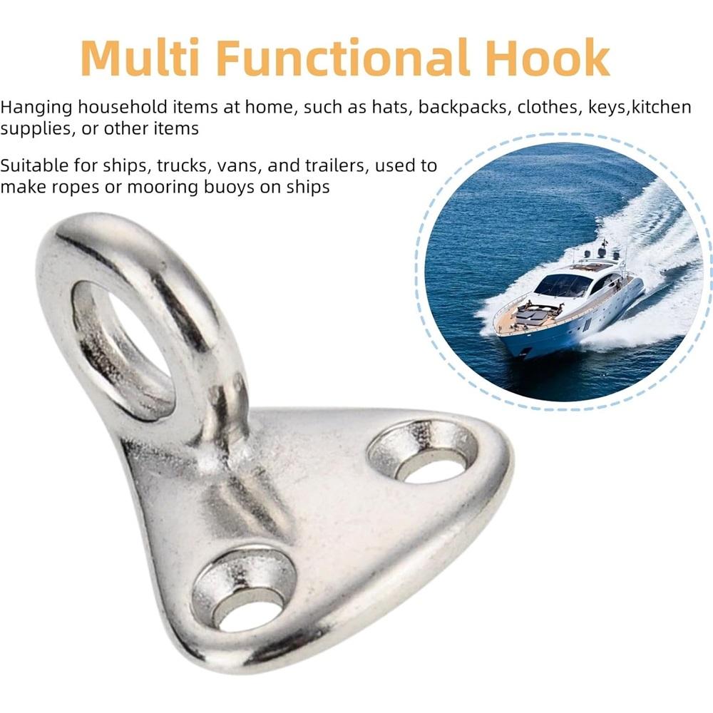 Крюк для крыла лодки, вешалка для крыла из нержавеющей стали 316, прочная пружинная защелка, крючок для веревки, морская лодка, пальто, шляпа, фурнитура, аксессуары с винтами