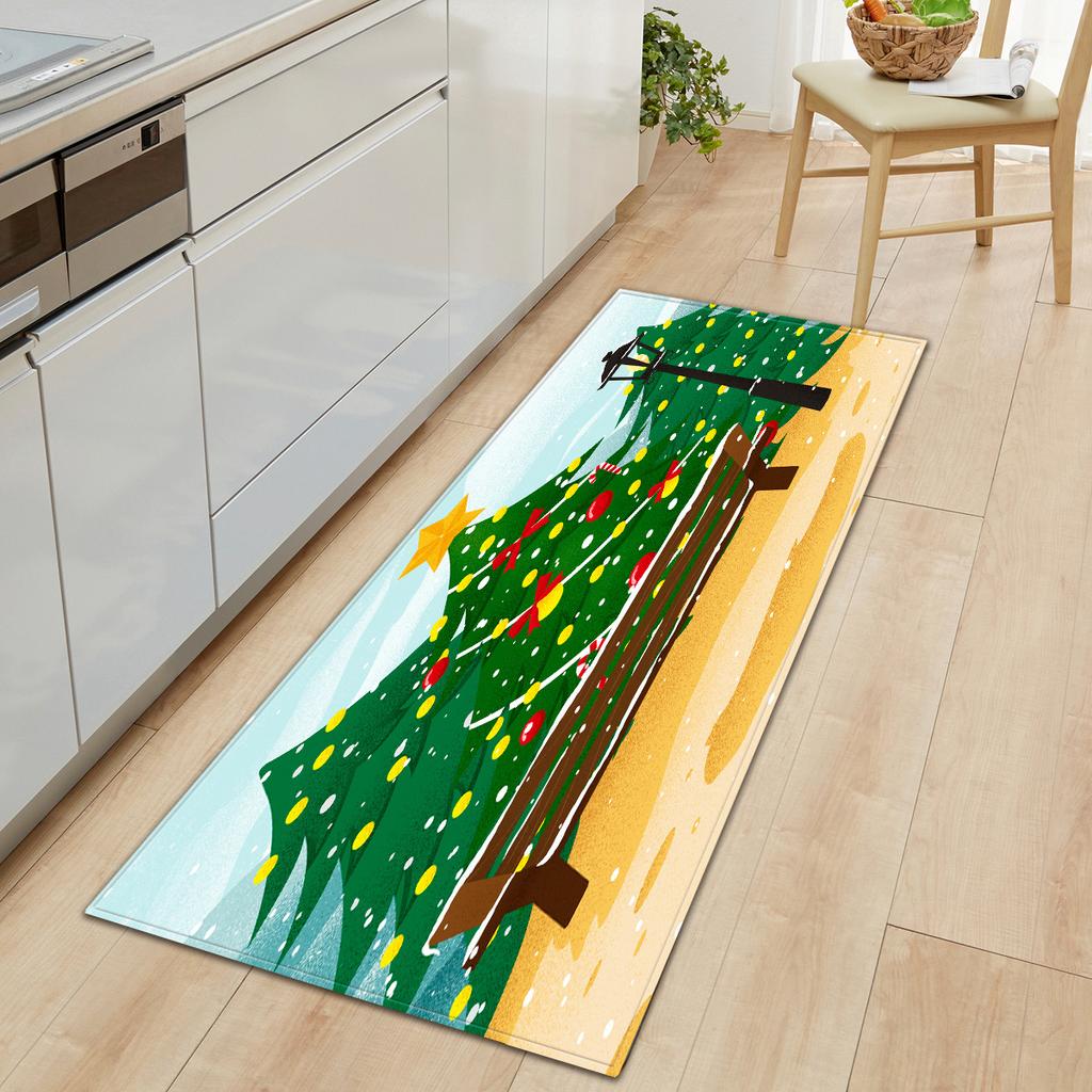 Christmas Kitchen Sand Carpet Doormat Long Floor Mat