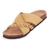 Fashion Smile 2025 New Women's Mules House Sandals Leather Clogs Women Suede Clogs Soft Leather Mules Cork Clog Antislip Slippers