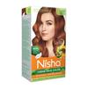 Краска для волос Nisha Creme Золотисто-коричневый 4.3 Стойкая краска для волос для женщин и мужчин 100% закрашивание седины Упаковка 60 г + 60 мл + 18 мл