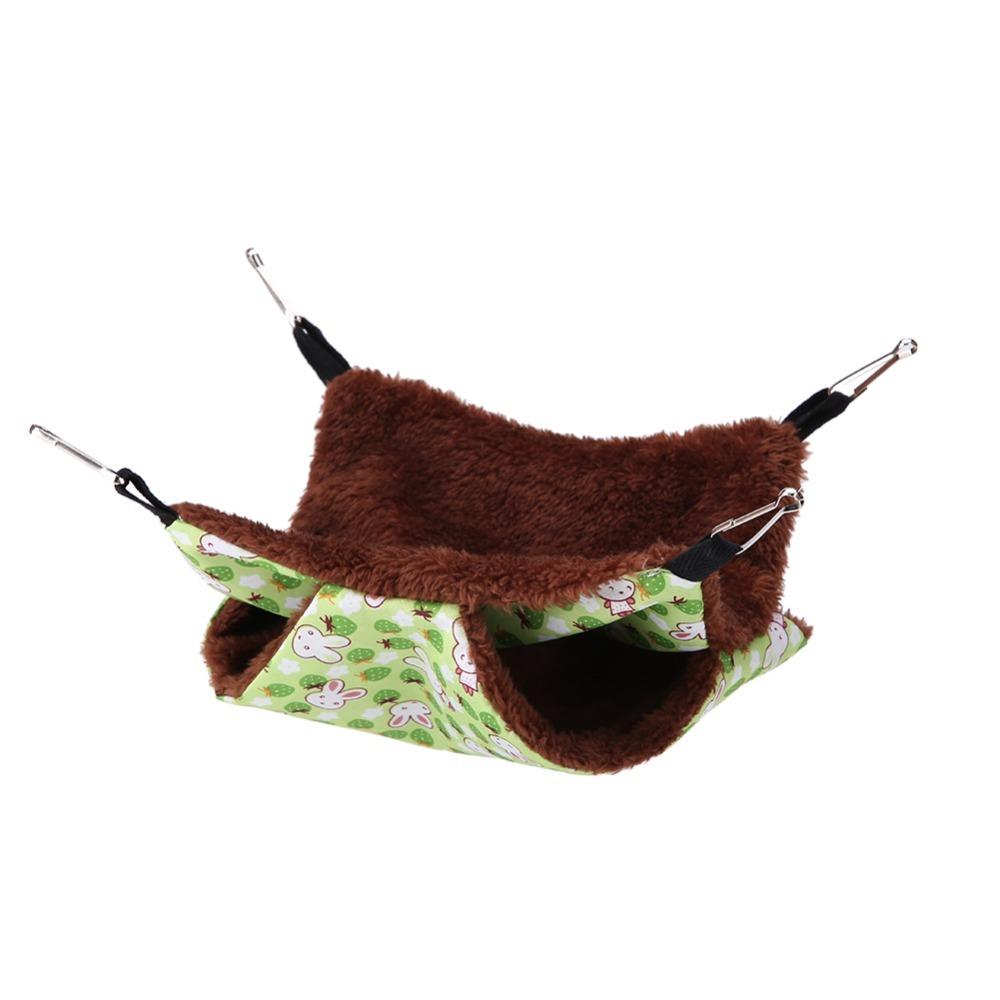 Soft Dual Layer Hanging Pet Bed Hanging Design Small Animal Hammock Cage Glider Bed Cage Habitat