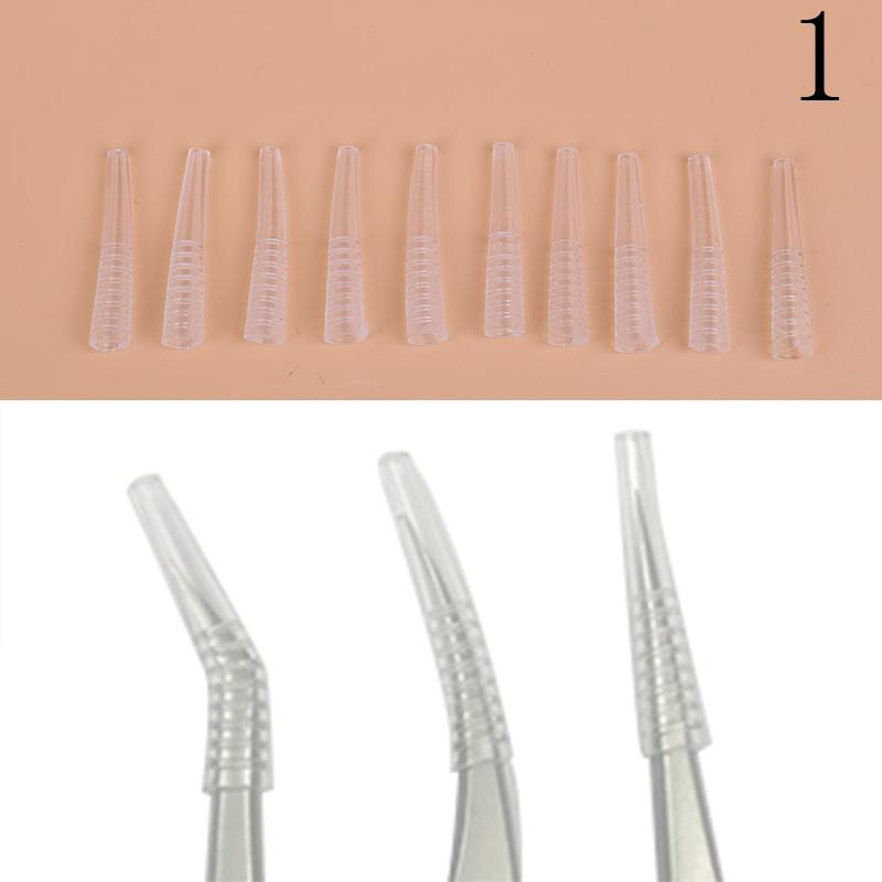 10 шт., насадки для наращивания ресниц, пинцеты, силиконовые чехлы, падающие вспомогательные приспособления