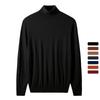 Men Turtleneck Merino Wool Sweater Autumn Warm Knitted