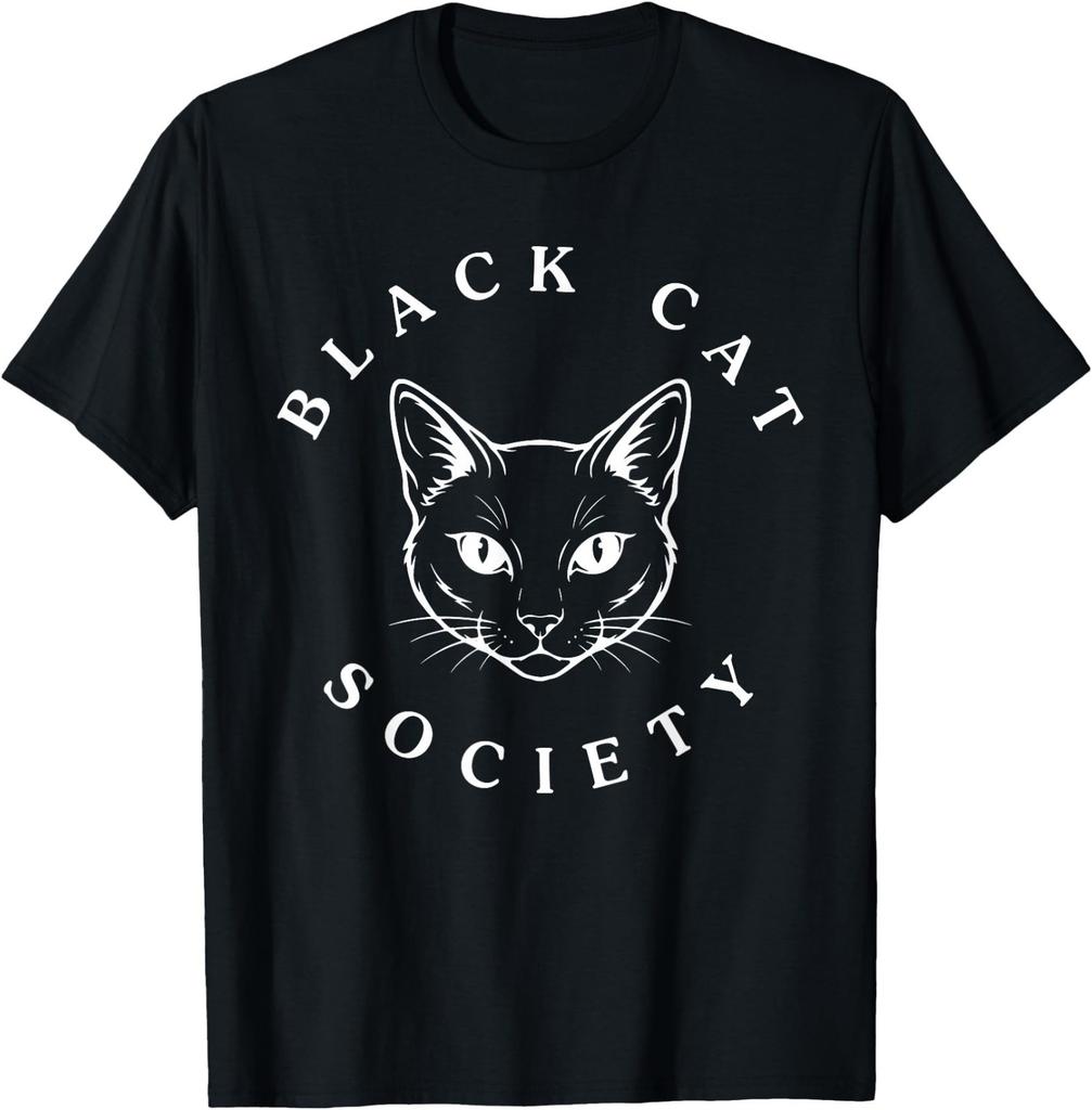Black Cat Society Cute Kitten Lover Feline Pet Owner T-Shirt