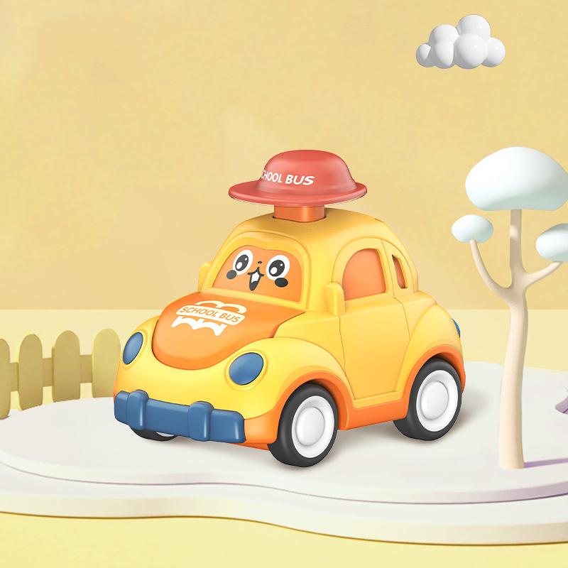 Baby Cartoon Toy Car Mini Press Go Vehicles Inertia Pull Back Cars Montessori Early Education Crawling Toys for Toddlers Boys
