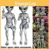 Outer Alien Space Garden Statue Figurine Ornaments Home Yard Decor Sculpture