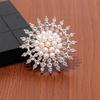 Fashion Rhinestone Imitation Pearl Brooch For Women Vintage Crystals High Quality Broochs Pins Jewelry Clothing Accessories
