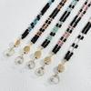 Lanyards for ID Badges for Women Cute,Teacher Lanyard for Women Retractable Natural Crystal Beaded Lanyards for Keys