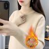 Women's Velvet High-Neck Sweater - Thickened Warm Knit Base Layer for Autumn/Winter 2025