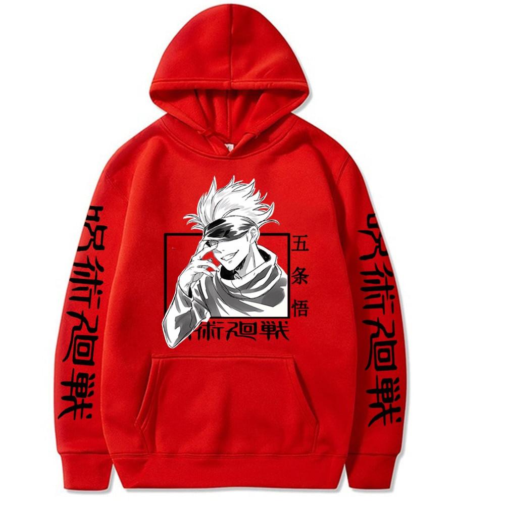 6 Colors Jujutsu Kaisen Hoodie Hip Hop Anime Pullovers Tops Loose Long Sleeves Autumn Man Cloth