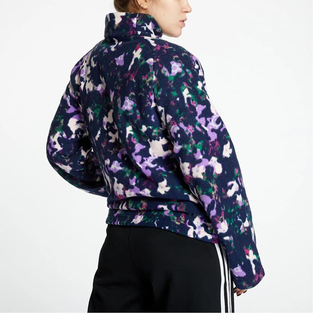 Adidas Оригинальная флисовая куртка на молнии с длинным рукавом и мягким цветочным принтом для женщин Куртки Многоцветный FU3797