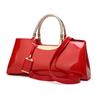 Women's patent leather handbag, shiny, structured bag