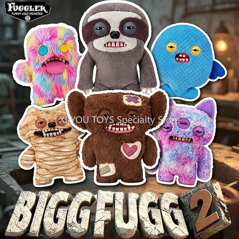 Bigg Fugg 2 Plush Toy Funny Ugly Monster Stuffed Doll Realistic Teeth Eyes Patch Bear Mummy Cat Children Toys