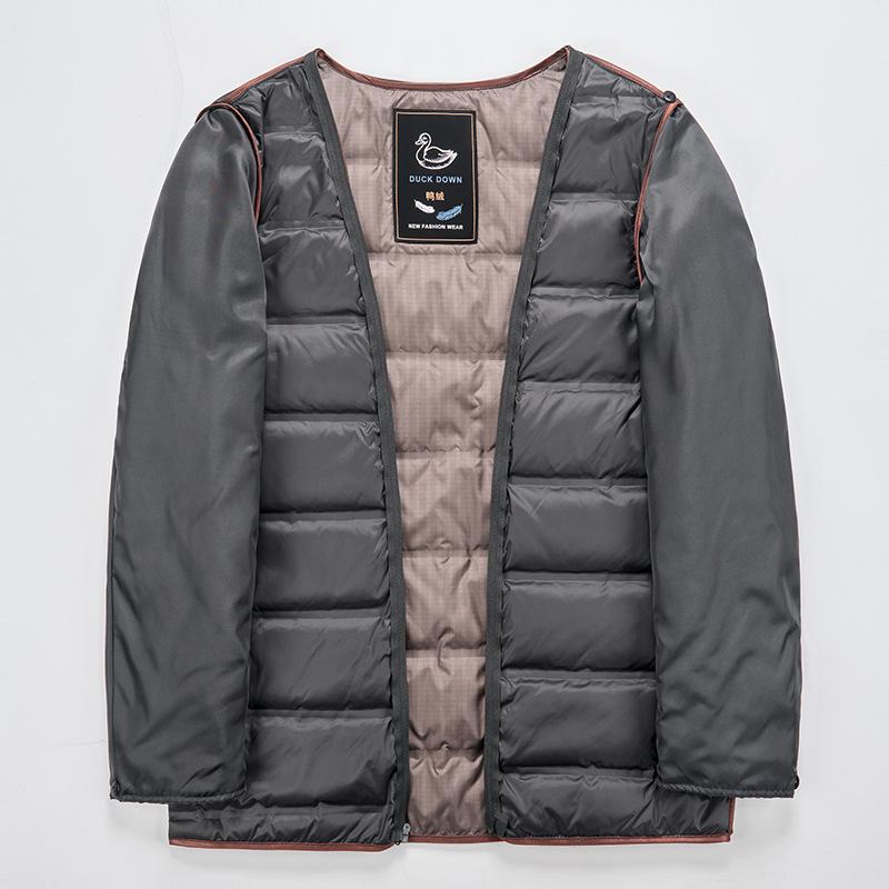 Зимнее толстое двухстороннее шерстяное пальто для мужчин среднего возраста, шерстяное пальто, пуховый наряд для папы, кашемировая ветровка средней длины для мужчин