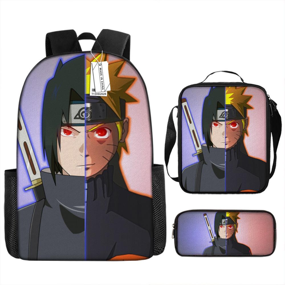 Наруто NARUTO Студенческий школьный рюкзак 3D Цифровой мультяшный принт Школьный рюкзак 3-6 класс