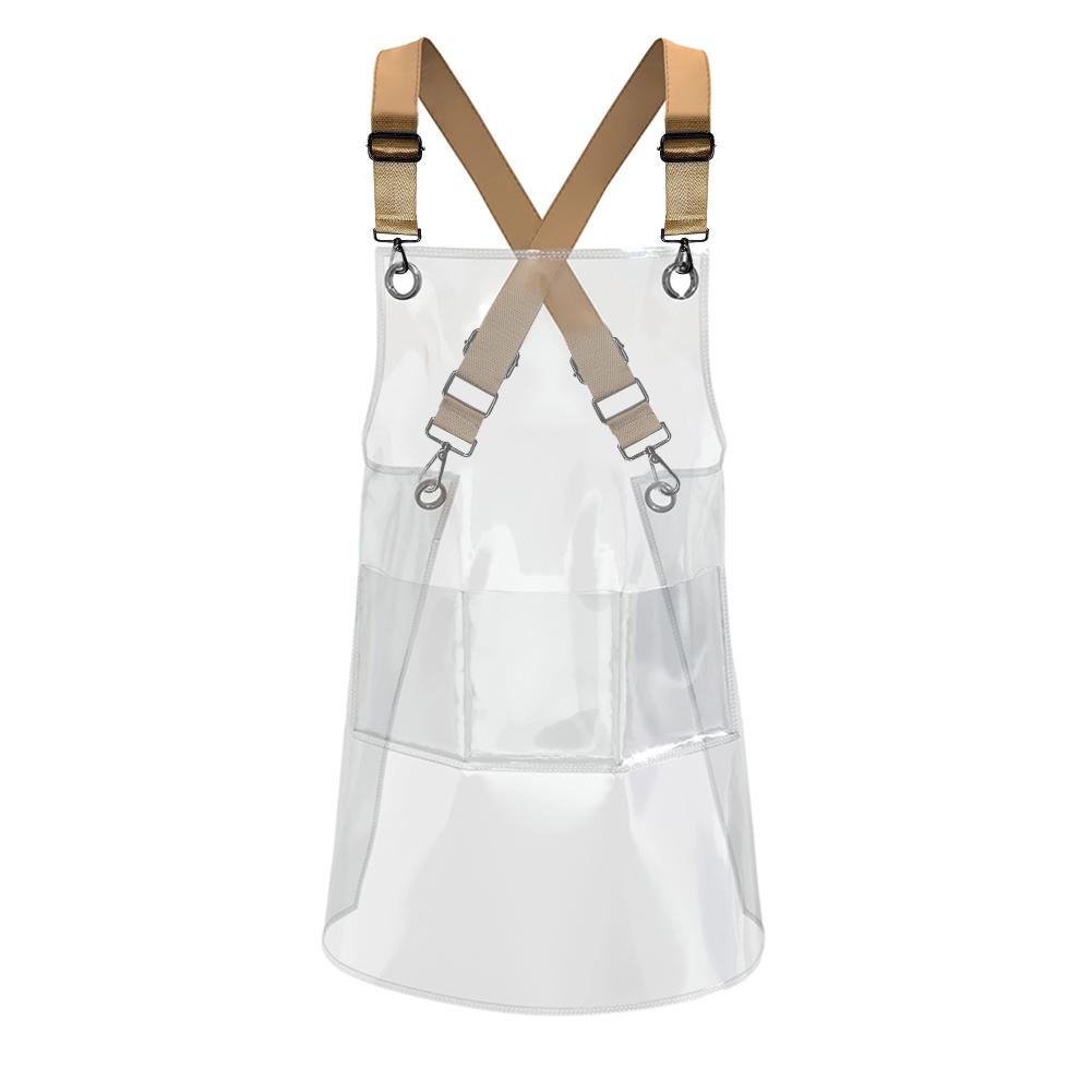 Fashion Kitchen Apron Oil Resistant Waterproof Clear Apron Unisex TPU for Kitchen Hair Salon Barber Barista Household Supplies
