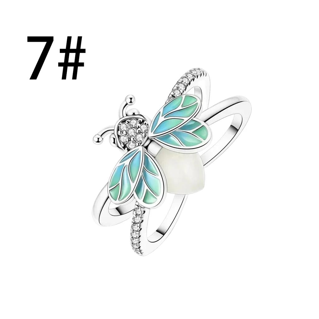 New Copper Dangle Charm Luminous Firefly Chameleon Ring Earrings Bead For Women Diy Charms Bracelet Jewellery Gift