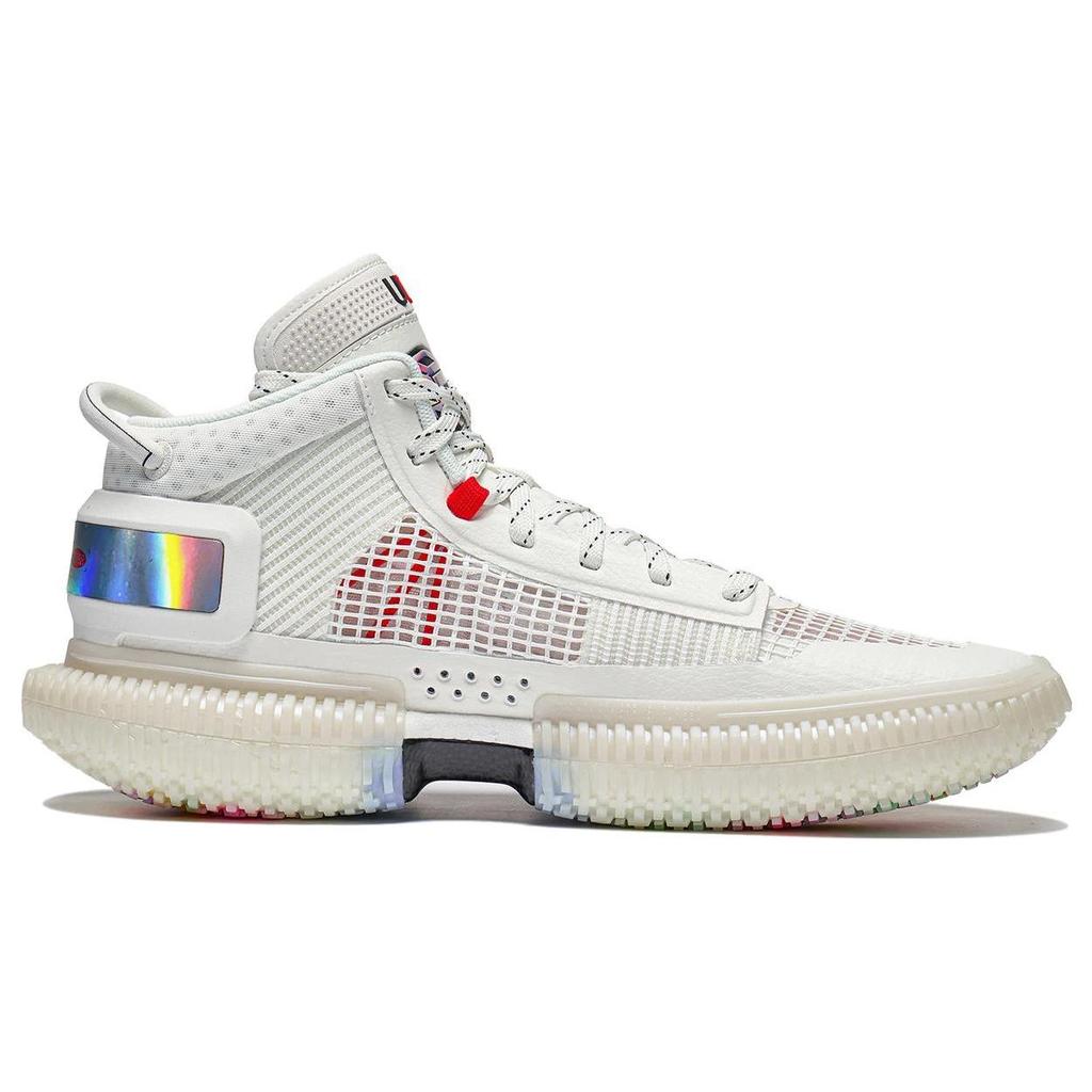 Баскетбольные кроссовки Li Ning Badfive 3 Ультраплоские, нескользящие, износостойкие, средней высоты, мужские, цвет слоновой кости ABFS011-2