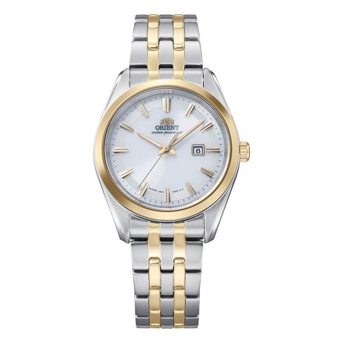 Orient Женские часы Orient Street с солнечной батареей RN-WG0601S Белый/Металлический