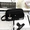 Multi-compartment Pen Bag Handheld Pencil Pouch Durable Stationery Bag  Gift
