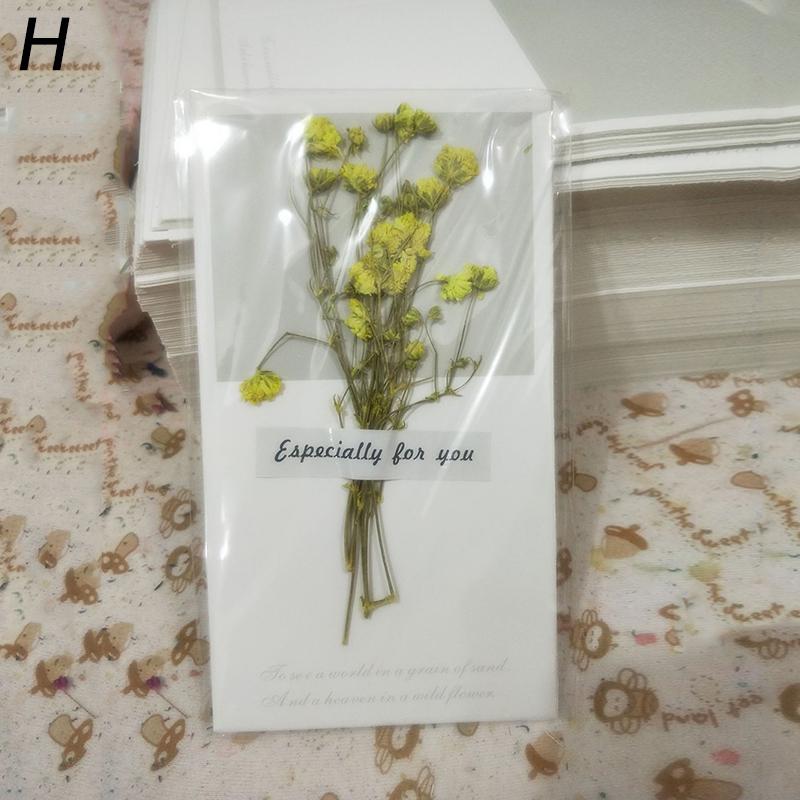 1 шт. Гипсофила Сушеные цветы Рукописная открытка с благословением Поздравительная открытка Открытка для подарка на день рождения Свадебные приглашения KTY