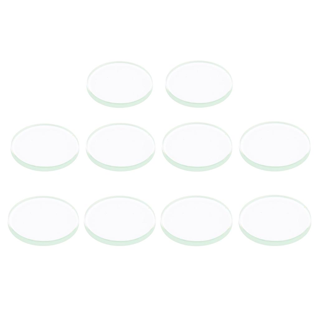 10pcs 30.5‑35mm Round Flat Watch Crystal Lens Watch Glass Replacement Accessories