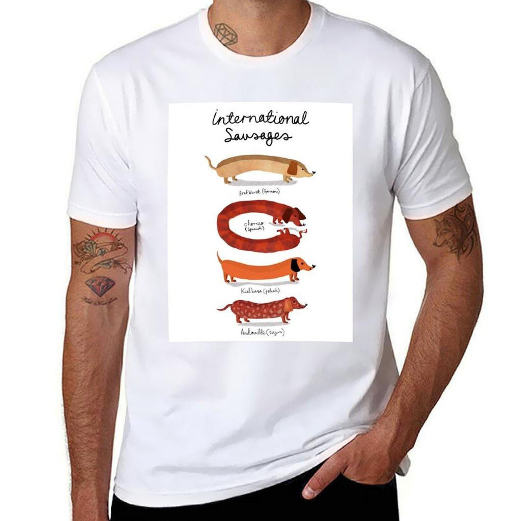International Sausages Tshirt Work Outdoor Short Sleeve Tee