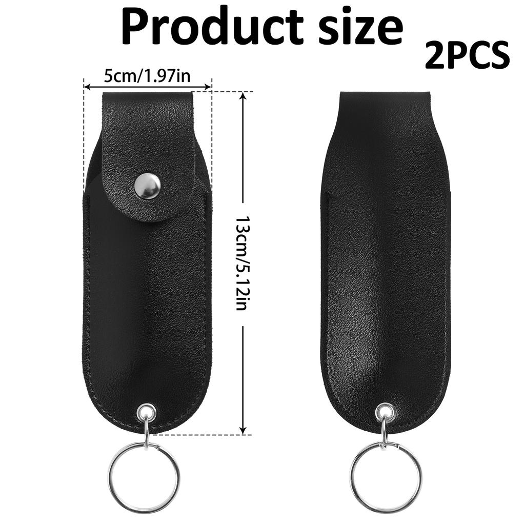 3/1 шт. Чехлы для перцового баллончика из искусственной кожи для самообороны Мягкие чехлы для перцового баллончика Многоцелевые чехлы для перцового баллончика Брелок