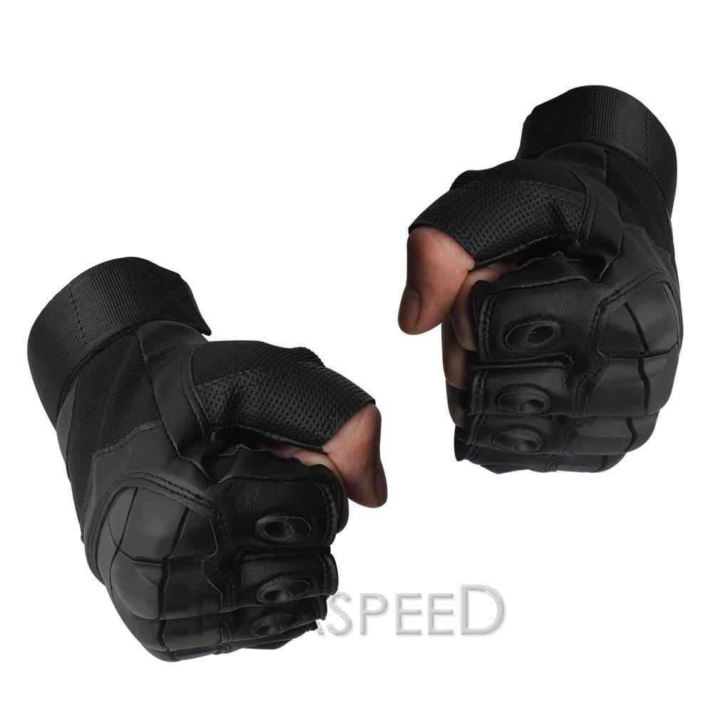 Пара мотоциклетных перчаток с половиной пальца, летние тактические перчатки для езды на жестких костяшках, мотоциклетные перчатки, мужские внедорожные байкерские перчатки