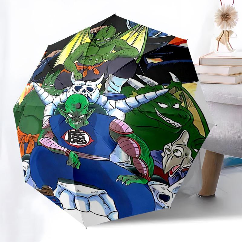 1pc Dragon Ball Z Piccolo Automatic Opening/Closing Umbrella with 3-Fold Design, Perfect Gift for Fans, Travelers, and Daily Use.C047