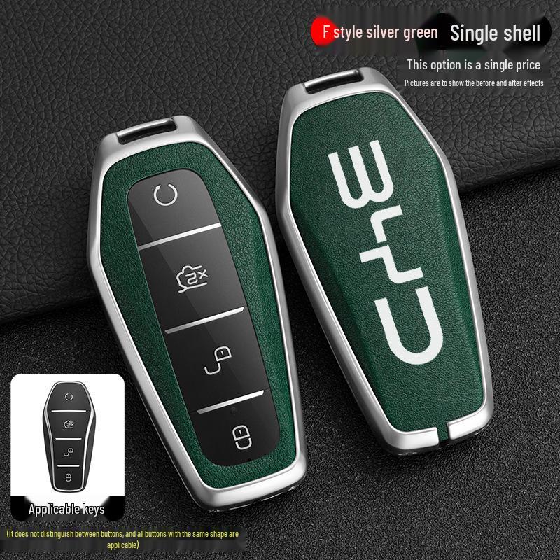 BYD Han Key Case: Compatible with BYD Qin Pro, Song Max, Tang, and Song Plus - Metal Shell Car Key Holder