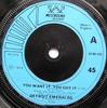 7inch Record DETROIT EMERALDS - You Want It, You Got It / Watcha Go 6146103 Westbound Recor 1973 UK Soul/Funk Used