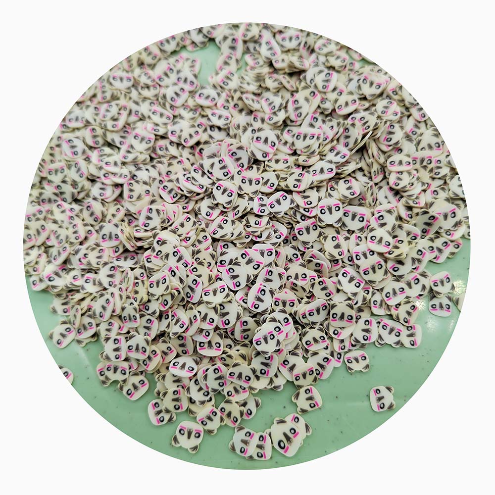 500g/Lot Polymer Clay Panda Slices Cute Cartoon Animal Sprinkles for Toys Nail Arts Decoration DIY Slime Crafts DIY Accessories