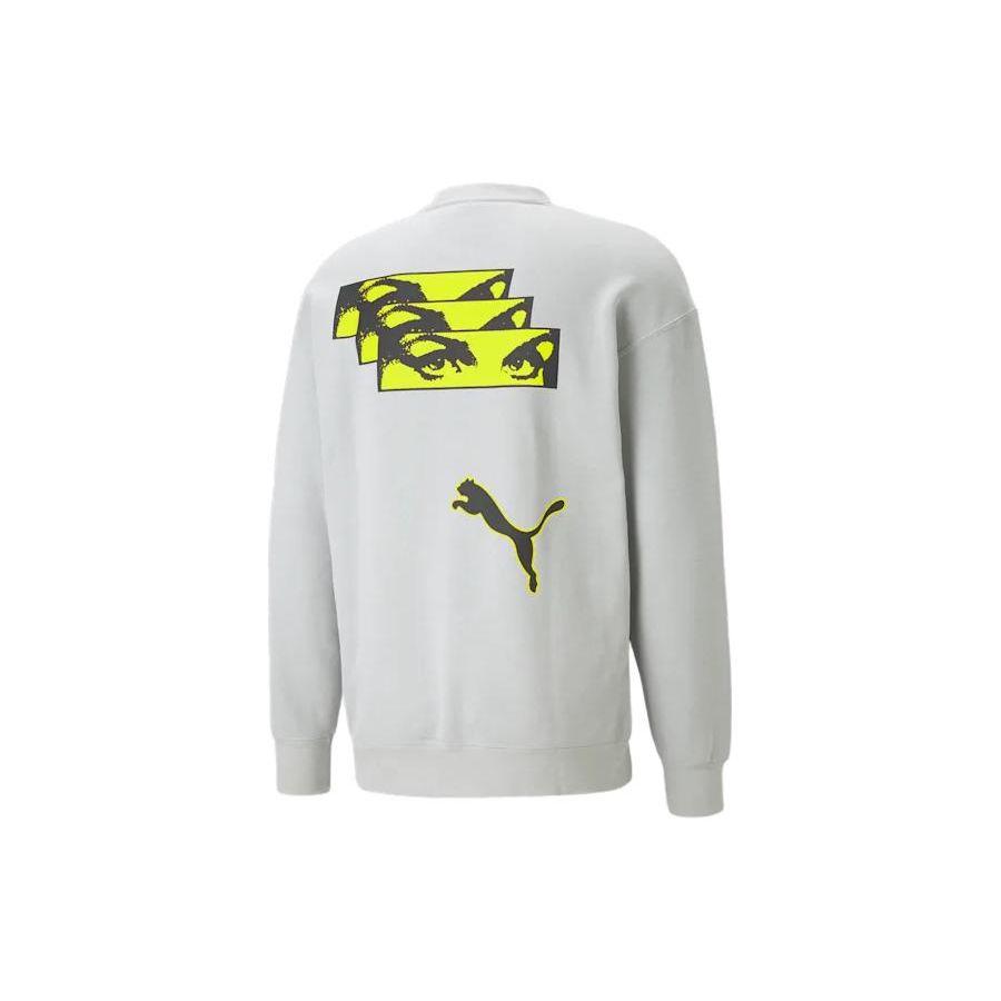 Puma Х ПАМ. Совместный свитшот с принтом логотипа SS23, топы унисекс, серый 620231-10