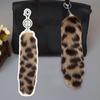 Women Girls Simulated Fox Tail Pendant Multiple Colors Decorative Keychain Furry Artificial Fur Fashion Gift Accessories