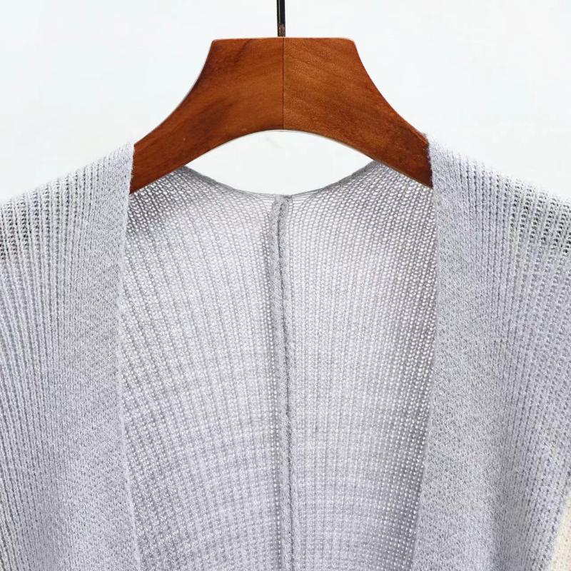 IHUASU Осенне-зимний женский клетчатый большой размер свободный вязаный кардиган куртка джемпер женский