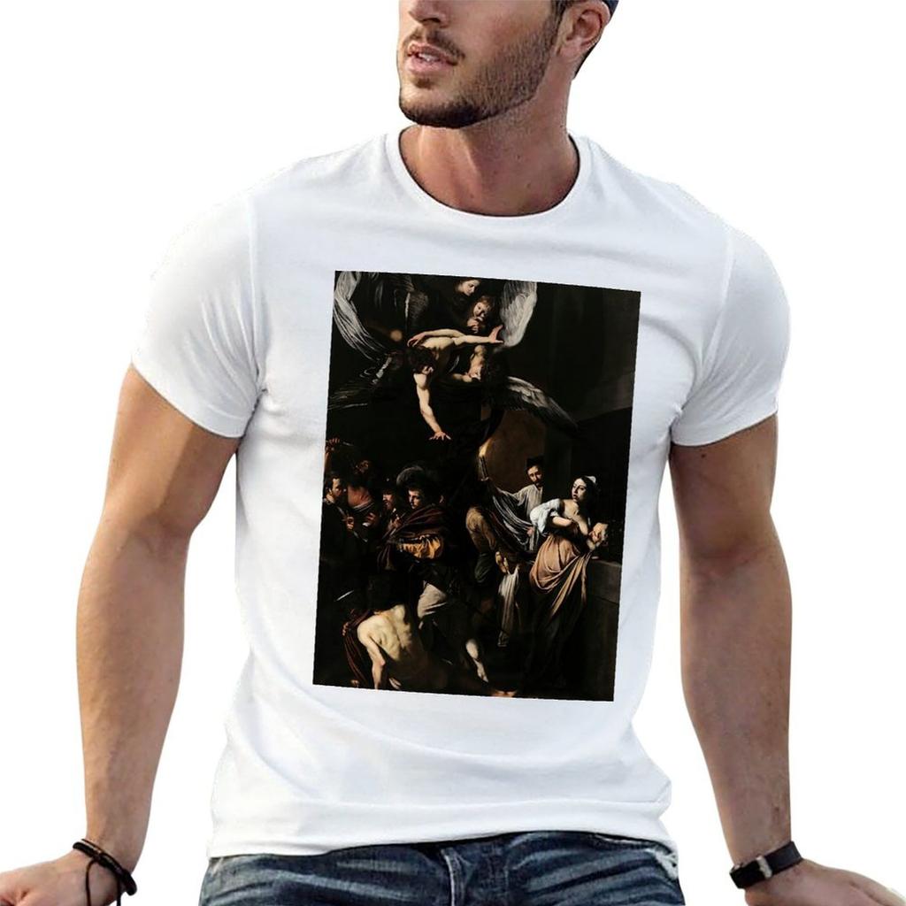 caravaggio paintings, caravaggio artwork, caravaggio artist T-Shirt Non-Shrink Basic Cotton T-S