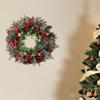 Искусственный венок из красных ягод для дома и улицы, настенное украшение на входную дверь, рождественская гирлянда из остролиста