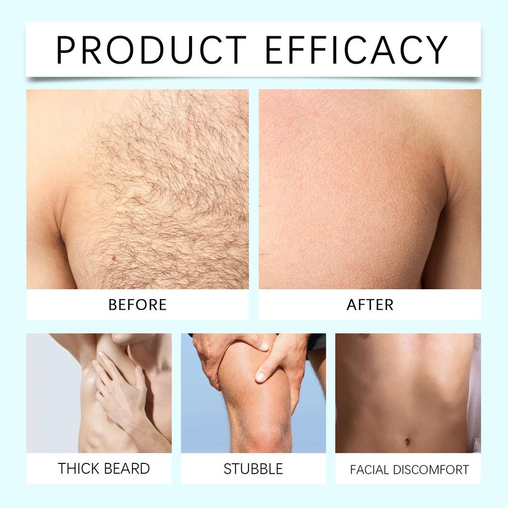 Men's Hair Removal Cream Men's Armpits, Arms, Whole Body Cleansing, Smoothing, Moisturizing, Gentle Hair Removal Cream