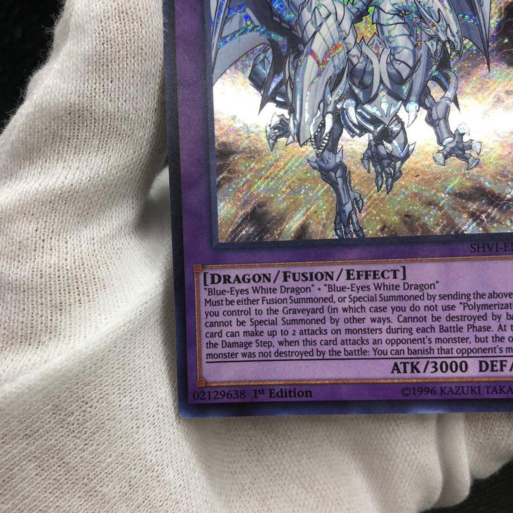 Yu-Gi-Oh! Английская версия Дракон Двойного Взрыва Секретный Редкий Синеглазый SHVI-EN099