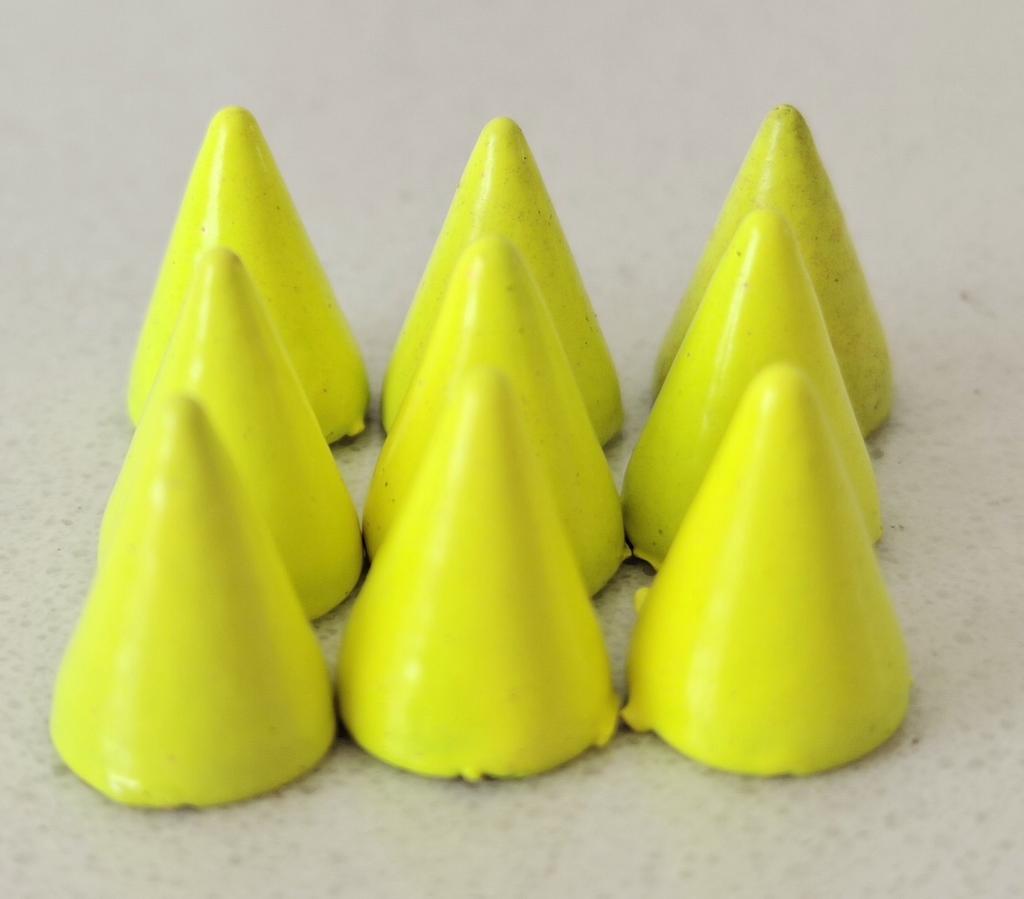 10sets 7*10mm Bullet Cone Colored Studs And Spikes For Clothes DIY Handcraft Garment Rivets For Leather Bag Shoes