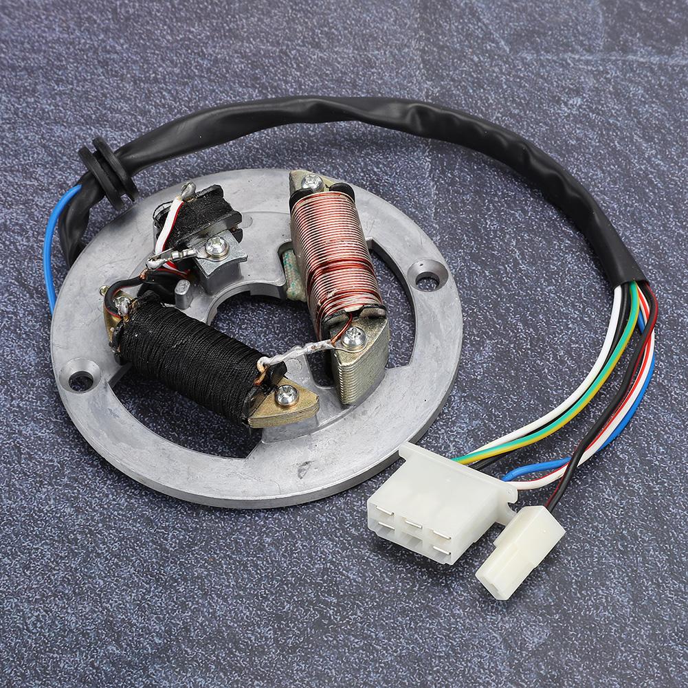 Double Coil Ignition Magneto Stator Plate Accessory Fit for Yamaha PW80 Motorcycle Bike