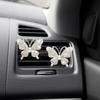 2PCS Bling Butterfly Car Freshener Air Vent Clips, Sparkling Crystal Rhinestone Auto Diffuser Clamps, Full Diamond Vehicle Interior Decoration Charm